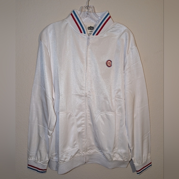 Red Jacket Other - MLB Red Jacket Chicago Cubs Sweater Zipper Men Adults Vintage Size Large White